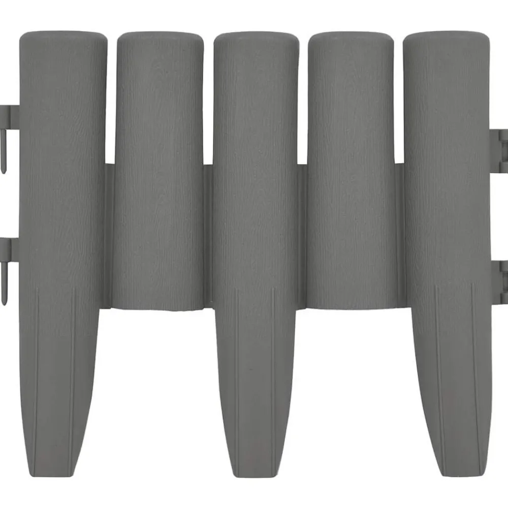 Clôtures & Barrières-vidaXL Bordures de pelouse 36 pcs 10 m PP Gris