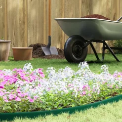 Pelouses & Jardins-vidaXL Bordures de pelouse Vert 5000 x 4 x 5 cm Plastique