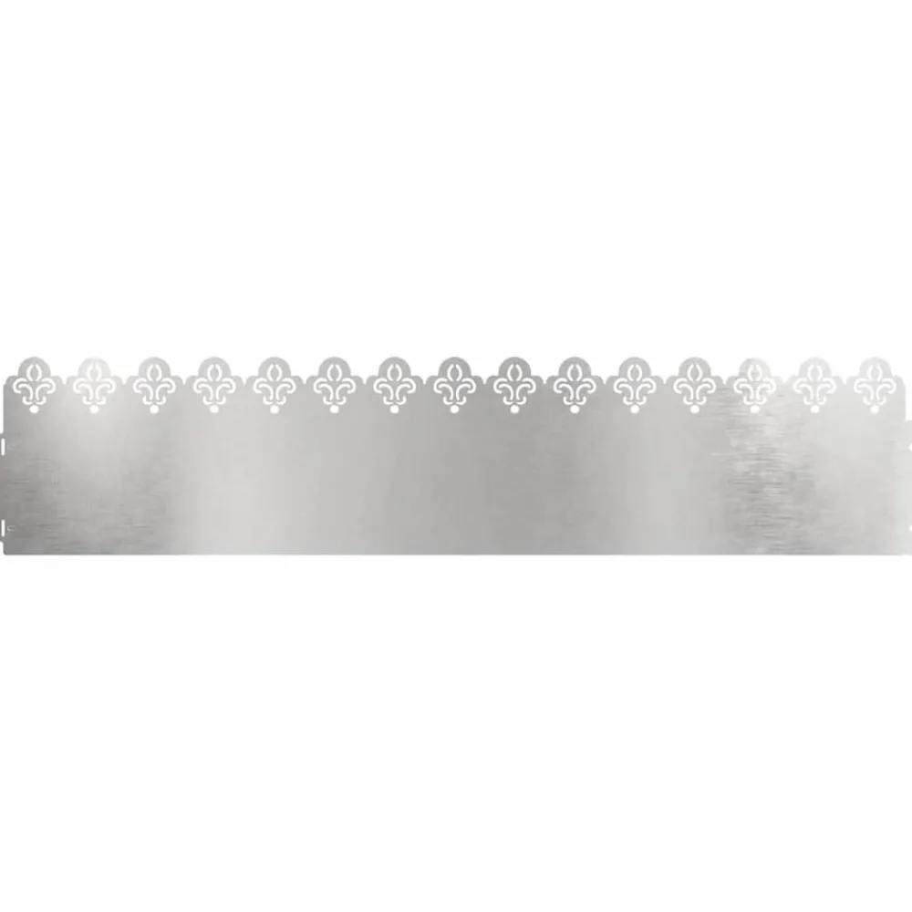 Clôtures & Barrières-vidaXL Bordures de pelouse 10 pcs Argent 103 x 0,05 x 22 cm Acier inoxydable