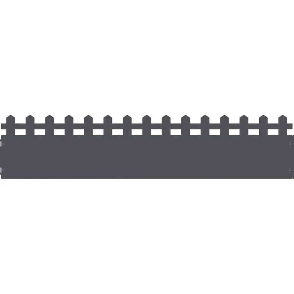 Clôtures & Barrières-vidaXL Bordures de pelouse 10 pcs 103 x 0,05 x 22 cm Acier Anthracite