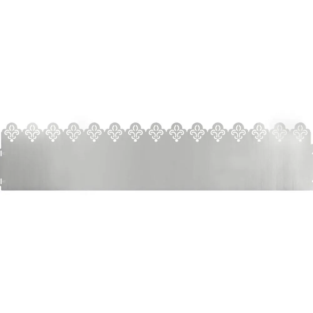 vidaXL Bordures de pelouse 10 pcs Argent 103 x 0,05 x 22 cm