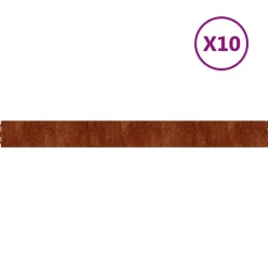 vidaXL Bordures de pelouse 10 pcs 10x103 cm acier corten flexible