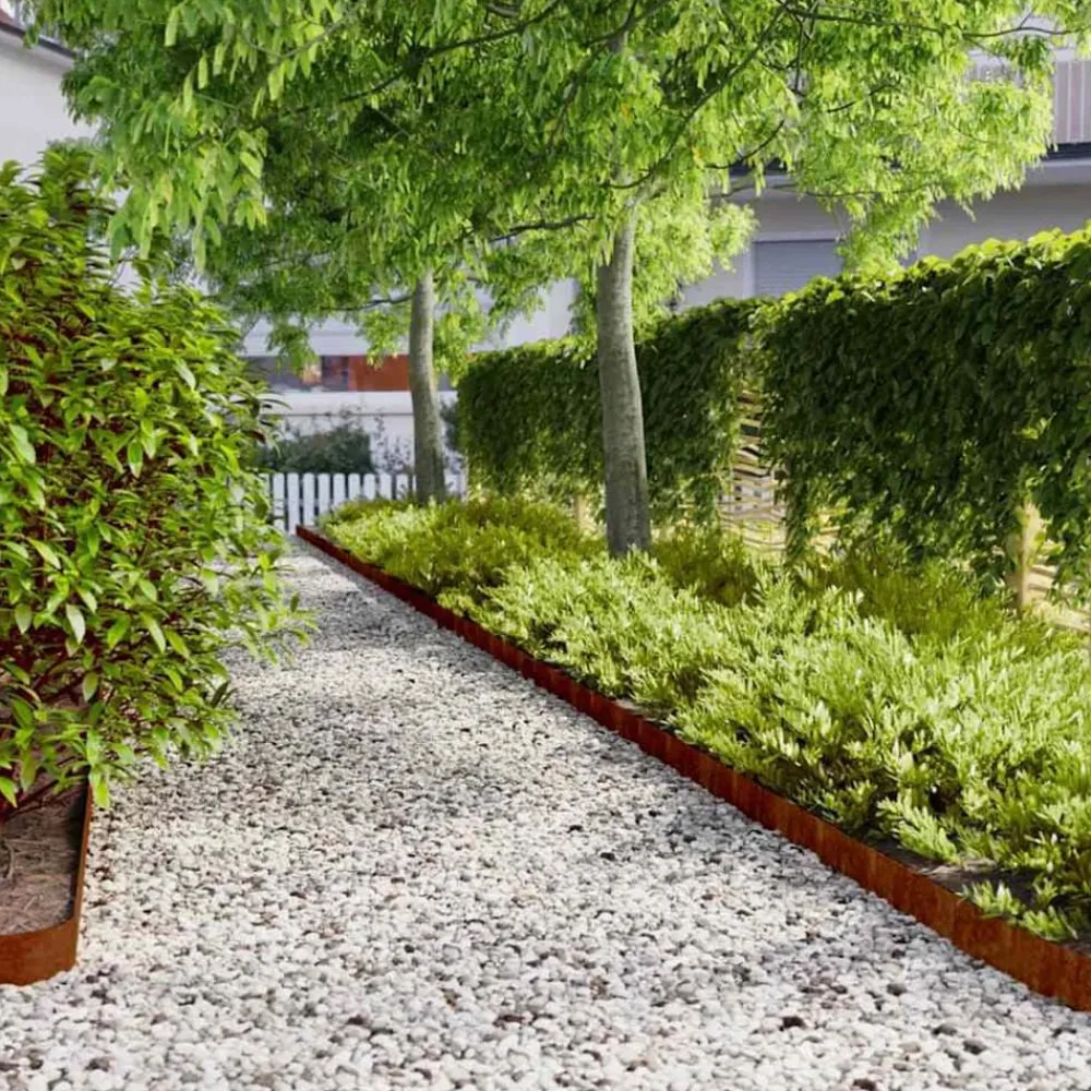 vidaXL Bordures de pelouse 10 pcs 10x103 cm acier corten flexible