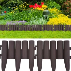 vidaXL Bordures de pelouse 36 pcs 10 m PP