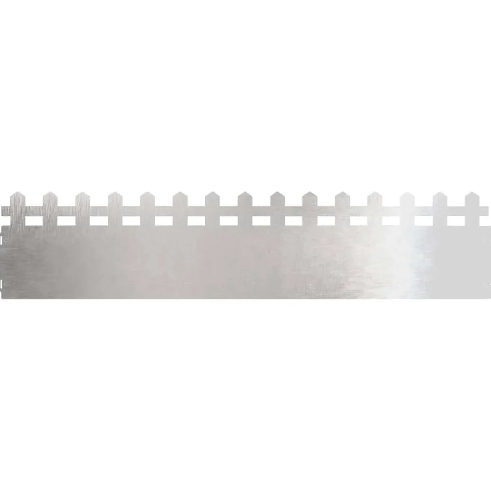 Clôtures & Barrières-vidaXL Bordures de pelouse 10 pcs Argent 103 x 0,05 x 22 cm Acier inoxydable