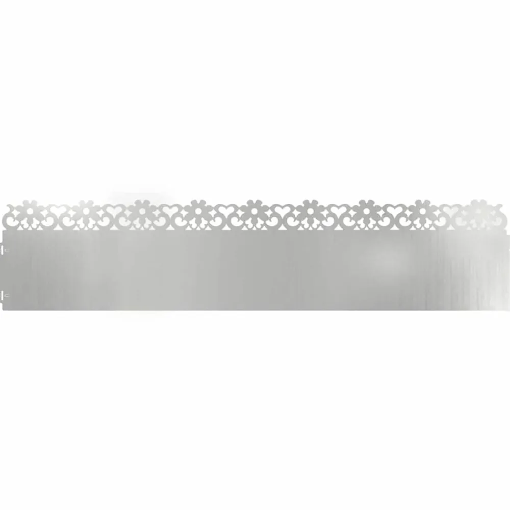 vidaXL Bordures de pelouse 10 pcs Argent 103 x 0,05 x 22 cm