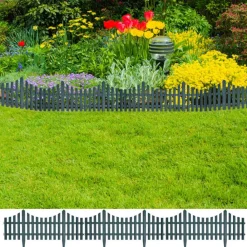 vidaXL Bordures de pelouse 17 pcs 10 m