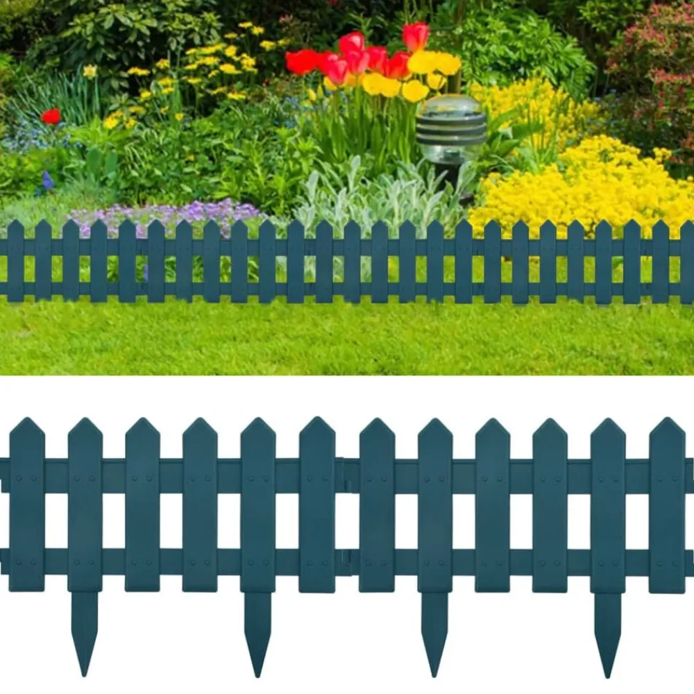 vidaXL Bordures de pelouse 25 pcs 10 m PP