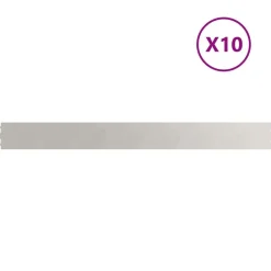Clôtures & Barrières-vidaXL Bordures de pelouse 10 pcs 10x103 cm Acier inoxydable