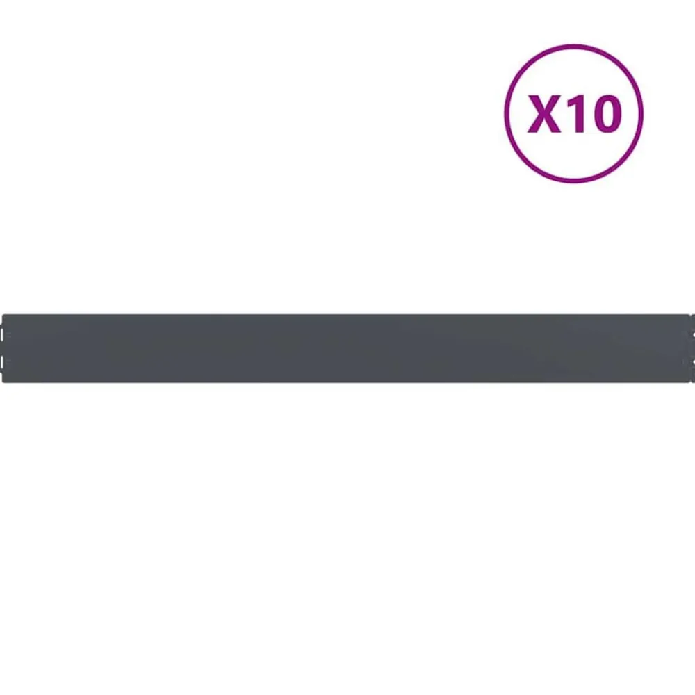 vidaXL Bordures pelouse 10pcs 10x103cm acier laminé à froid