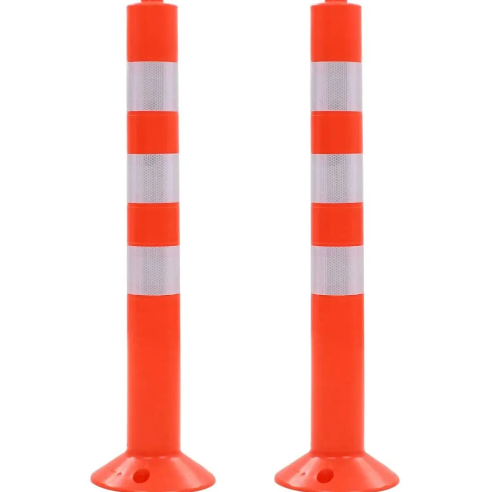 Signalétique-vidaXL Borne de contrôle de la circulation 2 pcs Plastique 75 cm