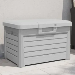 Mobilier De Jardin-vidaXL Boîte à coussins d'extérieur 73x50,5x46,5 cm polypropylène Gris