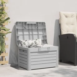Mobilier De Jardin-vidaXL Boîte à coussins d'extérieur 73x50,5x46,5 cm polypropylène Gris