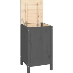 vidaXL Boîte à linge 44x44x76 cm Bois massif de pin