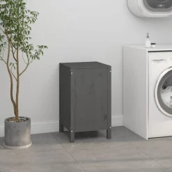 vidaXL Boîte à linge 44x44x76 cm Bois massif de pin