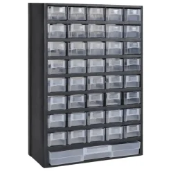 vidaXL Boîte à outils de rangement avec 41 tiroirs 2 pcs Plastique