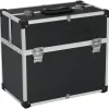 vidaXL Boîte à outils 38x22,5x34 cm Noir Aluminium