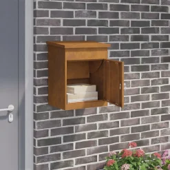 vidaXL Boîte de dépôt de colis Rouillé 47,5 x 38 x 59 cm