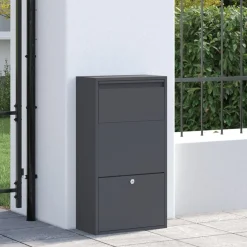 vidaXL Boîte de dépôt de colis 44 x 22 x 82 cm Acier