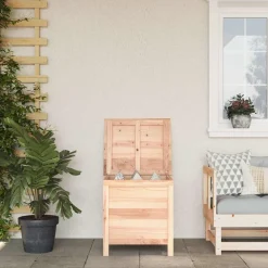 Mobilier De Jardin-vidaXL Boîte de rangement de jardin 50x49x56,5 cm bois massif de sapin Naturel