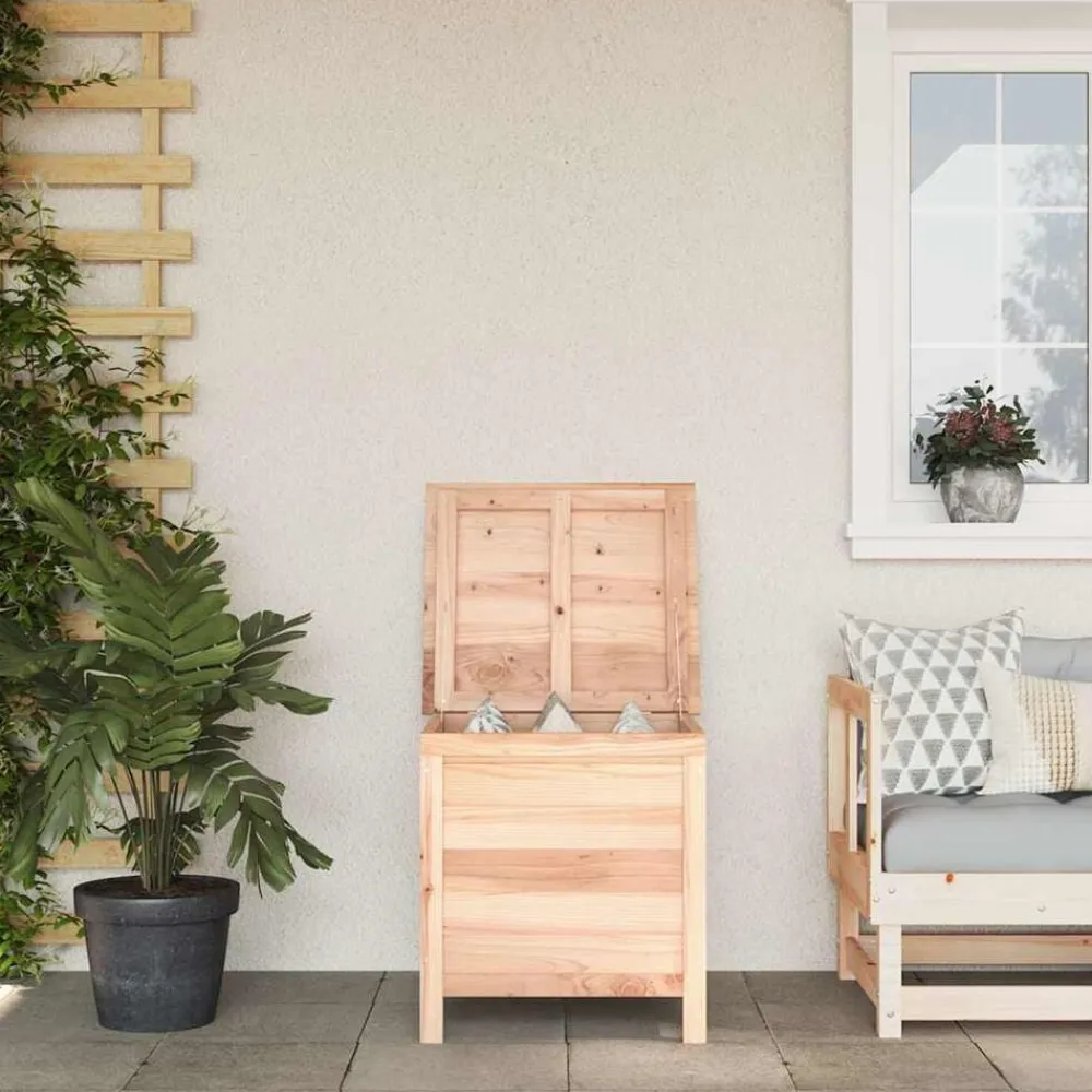 Mobilier De Jardin-vidaXL Boîte de rangement de jardin 50x49x56,5 cm bois massif de sapin Naturel
