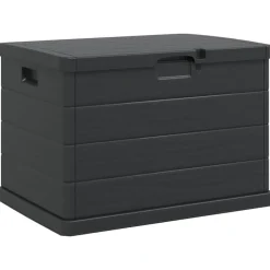 vidaXL Boîte de Rangement de Jardin Anthracite 77,5 x 54,5 x 53 cm