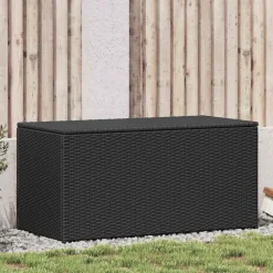 vidaXL Boîte de rangement de jardin résine tressée 100x50x50 cm