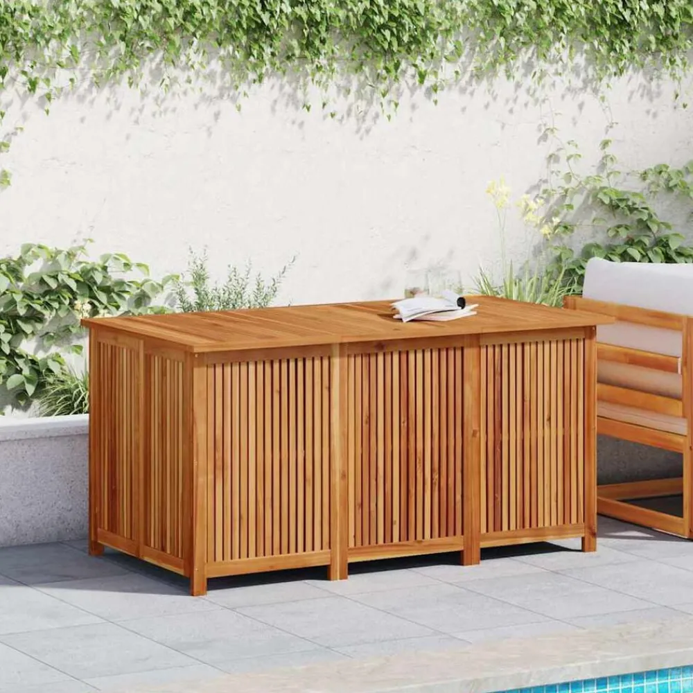 vidaXL Boîte de rangement de jardin 150x80x75 cm bois massif d'acacia