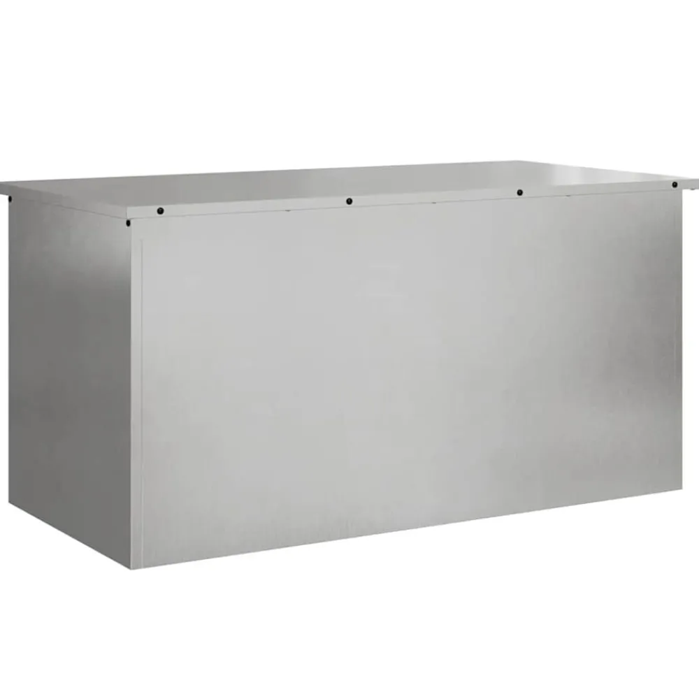 vidaXL Boîte de Rangement Extérieure Argent 100 x 50,5 x 50 cm Acier