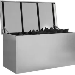 vidaXL Boîte de Rangement Extérieure Argent 100 x 50,5 x 50 cm Acier