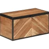 Produits Ménagers-vidaXL Boîte de rangement 60x30x30 cm bois massif d'acacia et fer