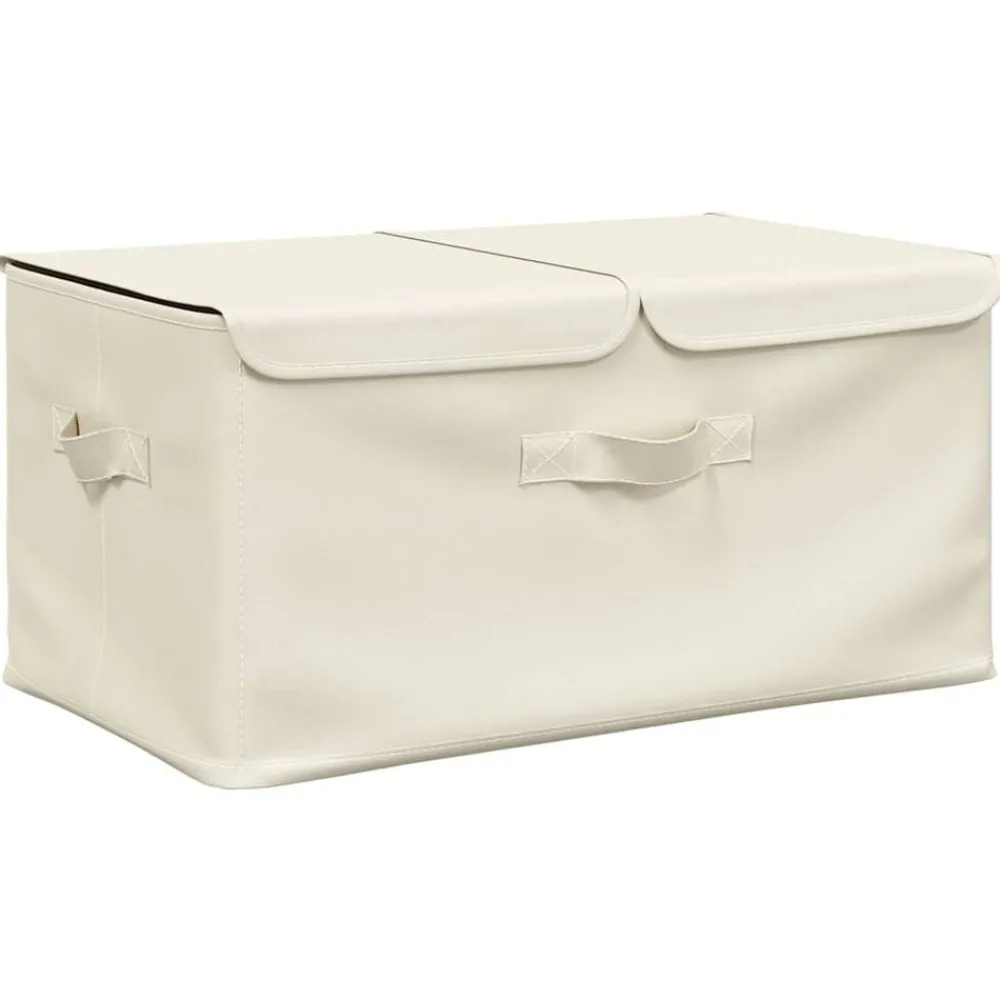 vidaXL Boîte de rangement Tissu 50x30x25 cm Crème