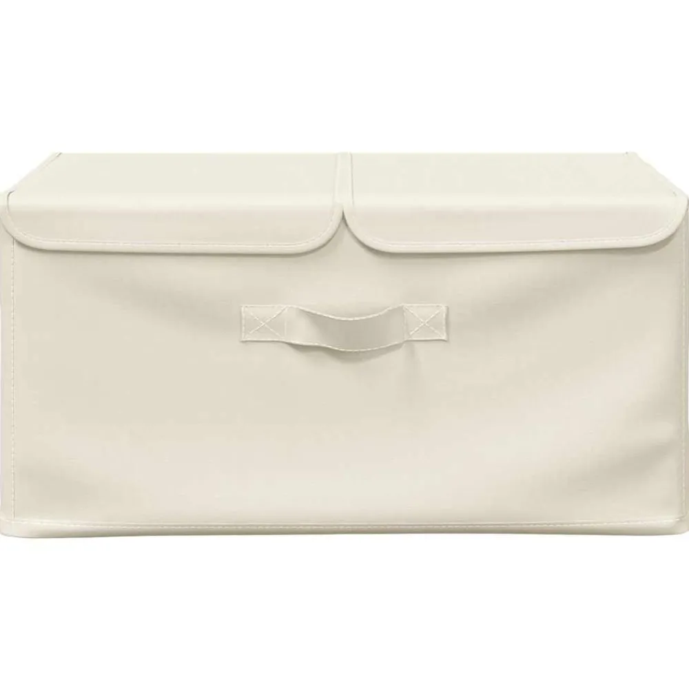vidaXL Boîte de rangement Tissu 50x30x25 cm Crème