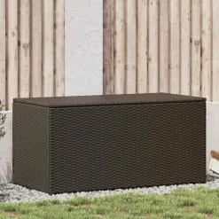 Mobilier De Jardin-vidaXL Boîte de rangement de jardin résine tressée 100x50x50 cm Marron