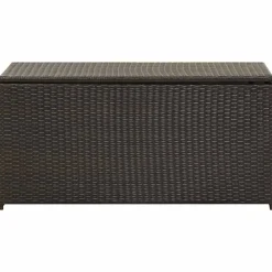 Mobilier De Jardin-vidaXL Boîte de rangement de jardin résine tressée 100x50x50 cm Marron