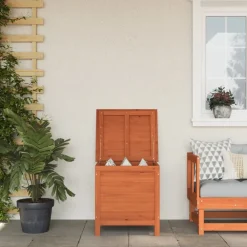 Mobilier De Jardin-vidaXL Boîte de rangement jardin marron 50x49x56,5cm bois massif sapin Marron clair