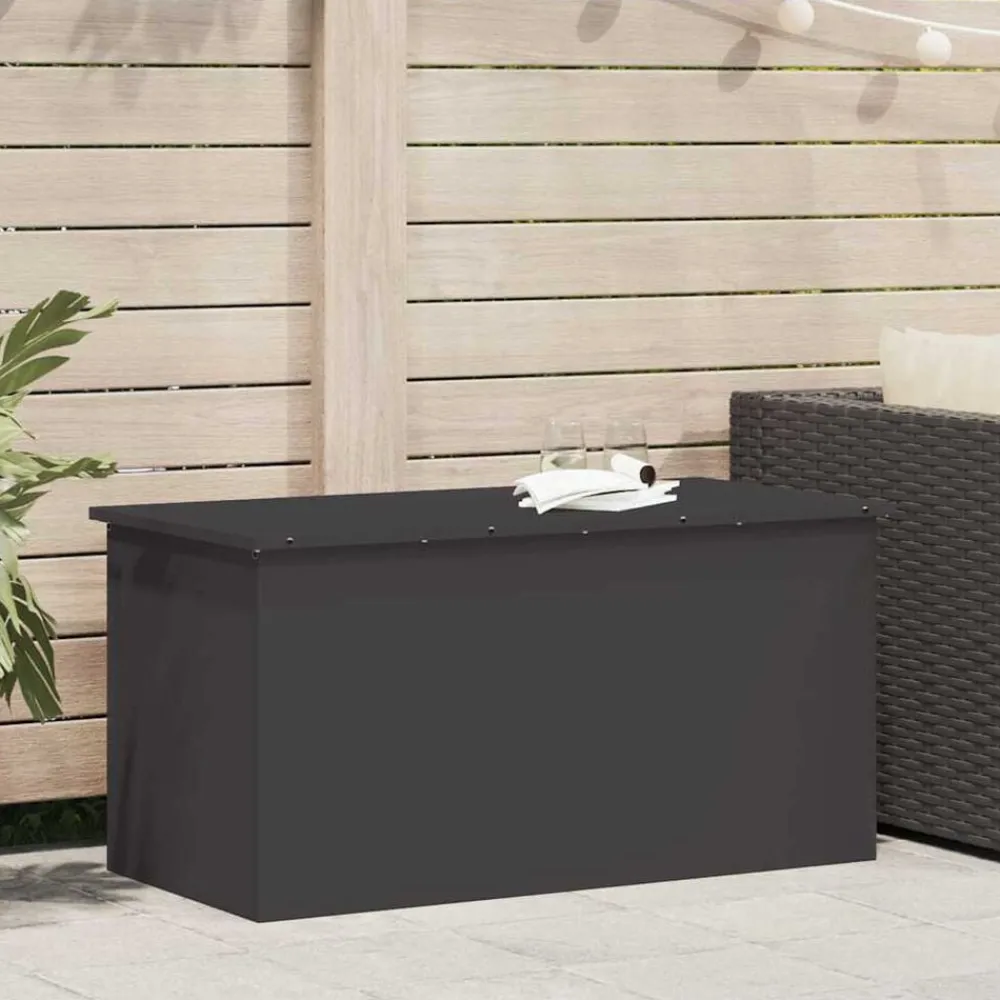 vidaXL Boîte de Rangement Extérieure 100 x 50,5 x 50 cm Acier