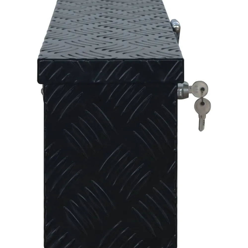 Accessoires De Quincaillerie-vidaXL Boîte en aluminium 485x140x200 mm Noir