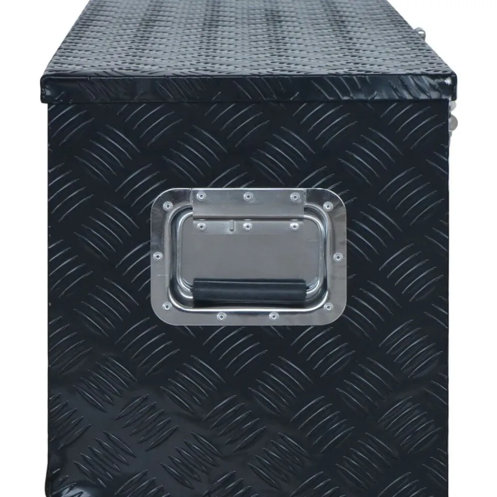 vidaXL Boîte en aluminium 1085x370x400 mm Noir