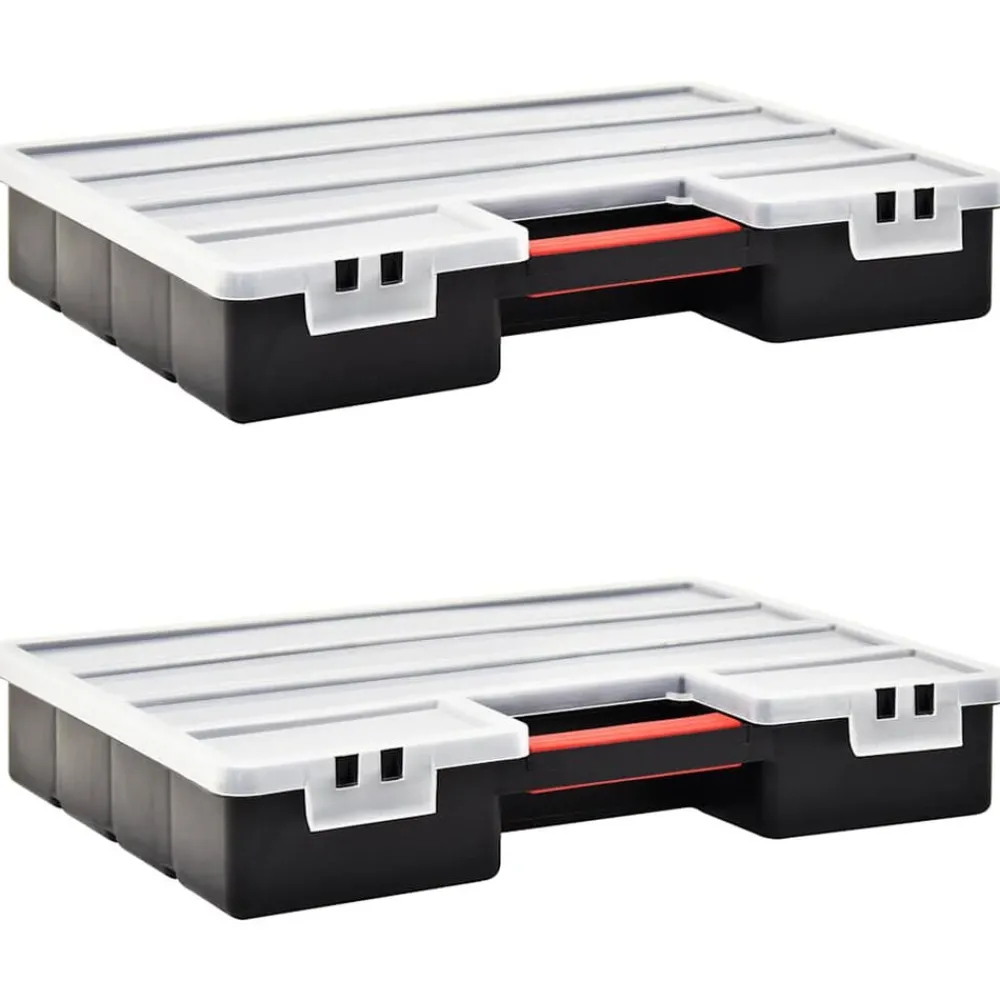 Accessoires De Quincaillerie-vidaXL Boîtes d'assortiment 2 pcs 460x325x80 mm plastique