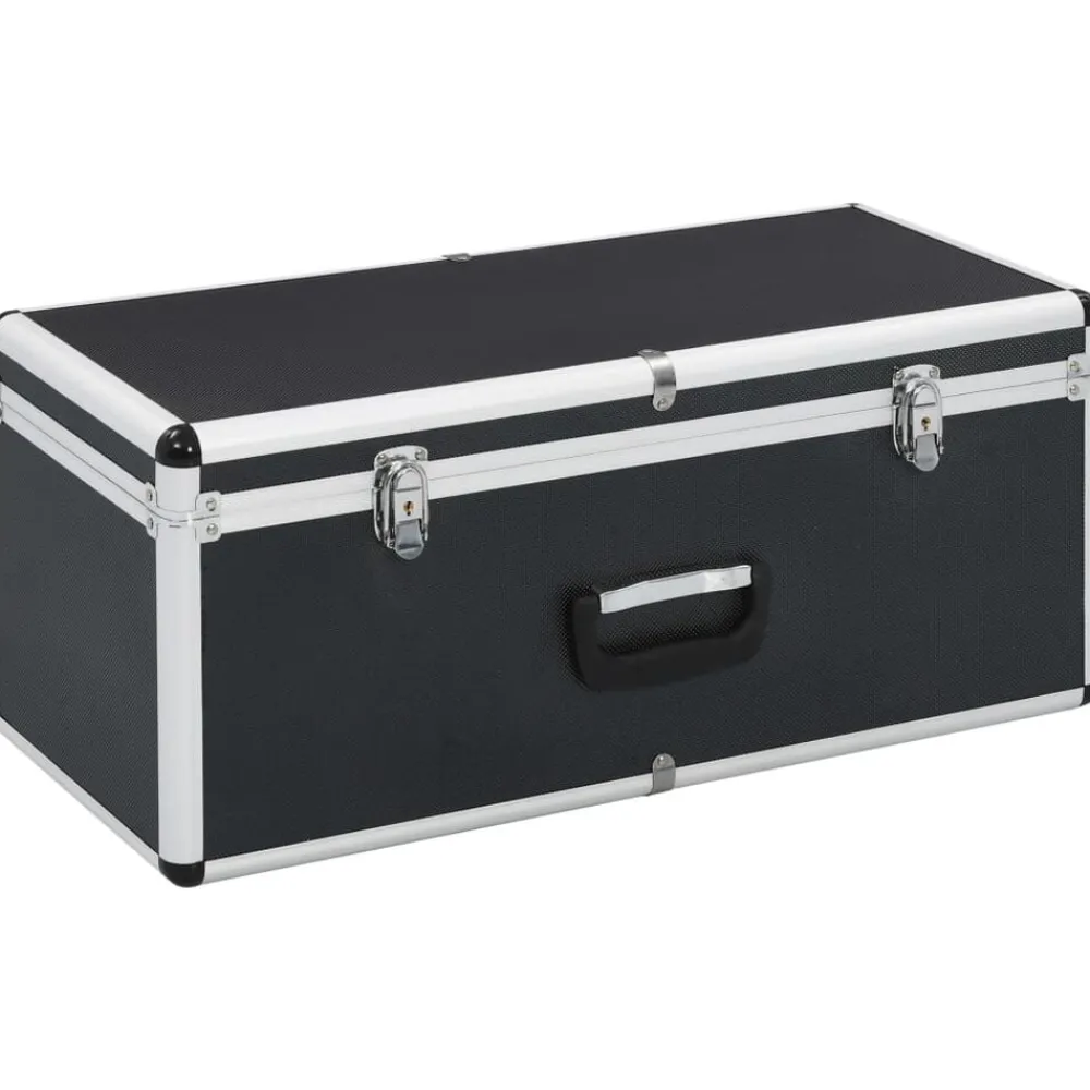 vidaXL Boîtes de rangement 2 pcs Aluminium