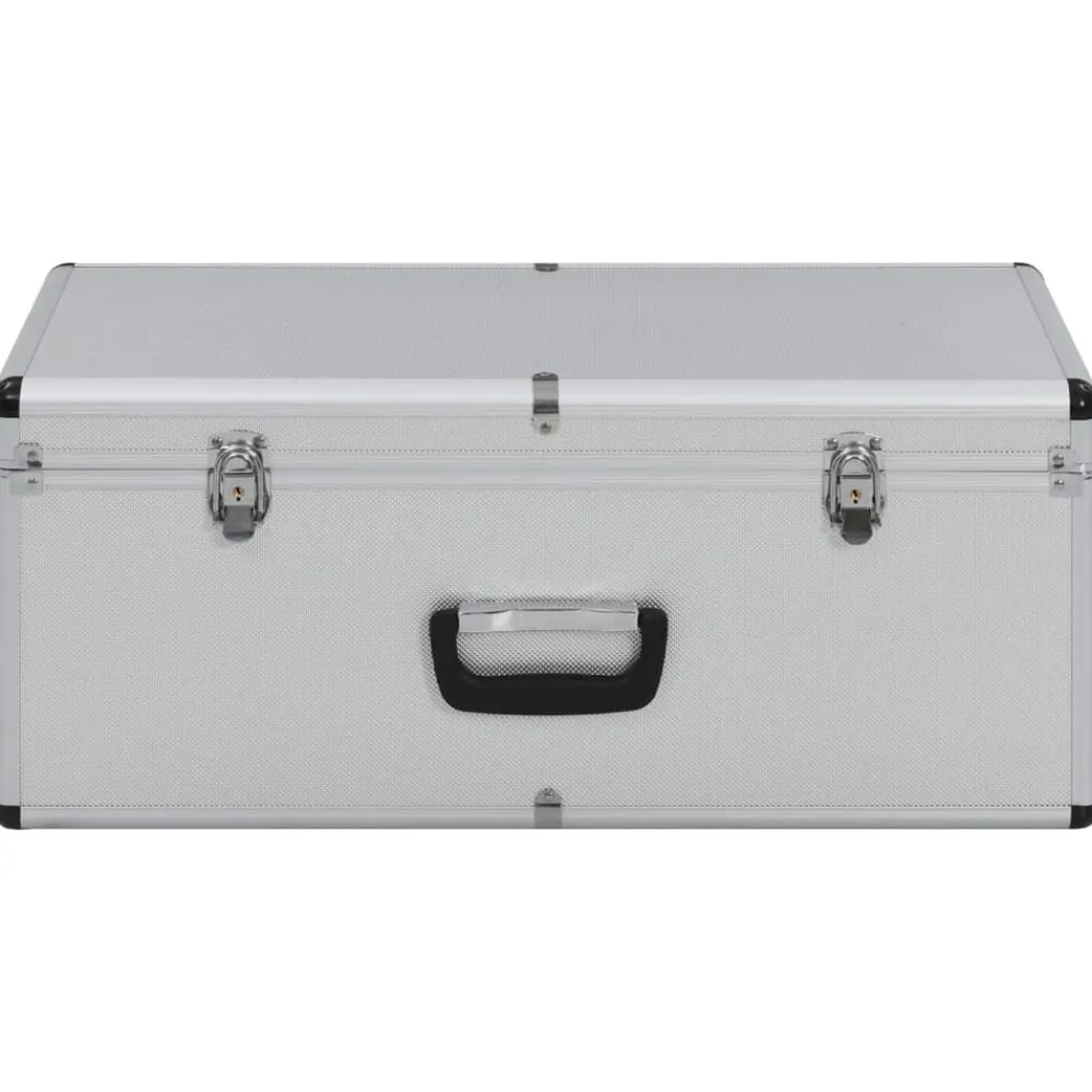 Accessoires De Quincaillerie-vidaXL Boîtes de rangement 2 pcs é Aluminium Argent