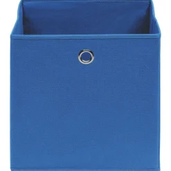 Produits Ménagers-vidaXL Boîtes de rangement 4 pcs Bleu 32x32x32 cm Tissu Bleu sans couvercles