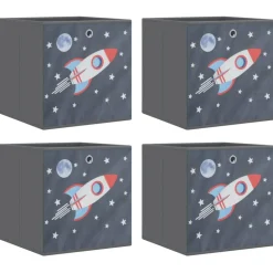 vidaXL Boîtes de rangement pliables 4 pcs 32x32x32 cm tissu intissé