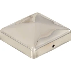 vidaXL Bouchons de poteau de clôture pyramidaux 6 pcs Inox 71x71 mm