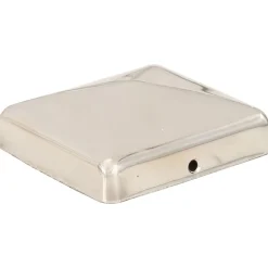 vidaXL Bouchons de poteau de clôture pyramidaux 6 pcs Inox 71x71 mm