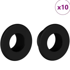 Jeux D'Intérieur-vidaXL Bouchons de table de baby-foot 10 pcs Noir 3 x 3 x 1,4 cm HIPS