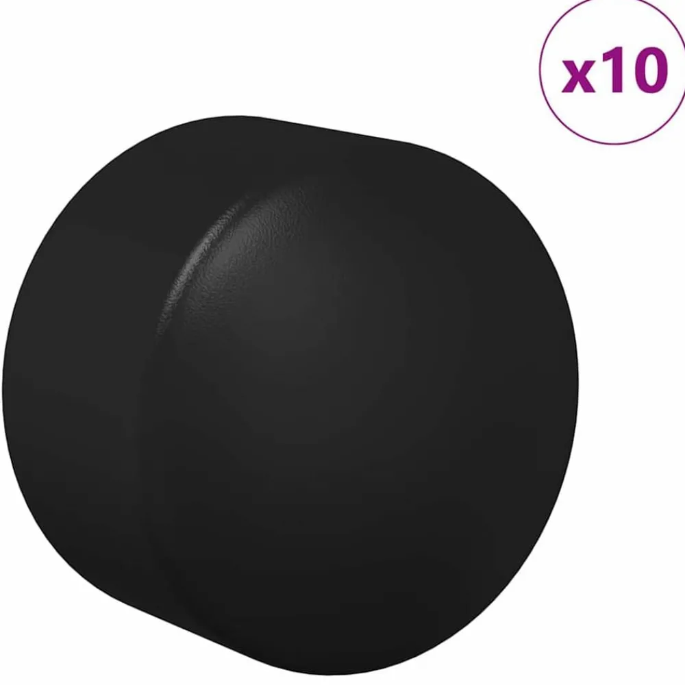 Jeux D'Intérieur-vidaXL Bouchons de table de baby-foot 10 pcs Noir 1,9 x 1,9 x 1,6 cm