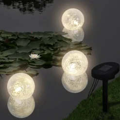 vidaXL Boules solaires flottantes 3 LED pour étang piscine