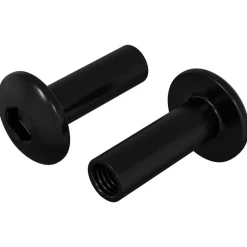 Accessoires De Quincaillerie-vidaXL Boulons à Manchon 2 pcs Noir M4 x 14,5 mm Métал